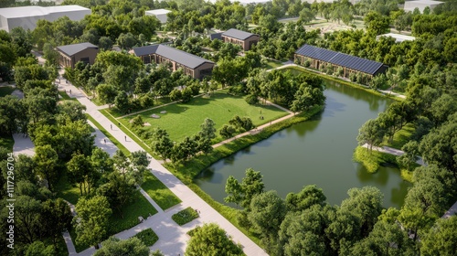 Urban park development in visatuk enhancing climate resilience with sustainable infrastructure for flood management