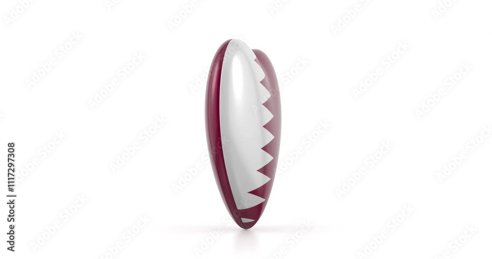 Rotating Qatar flag heart Rotating Qatar flag heart