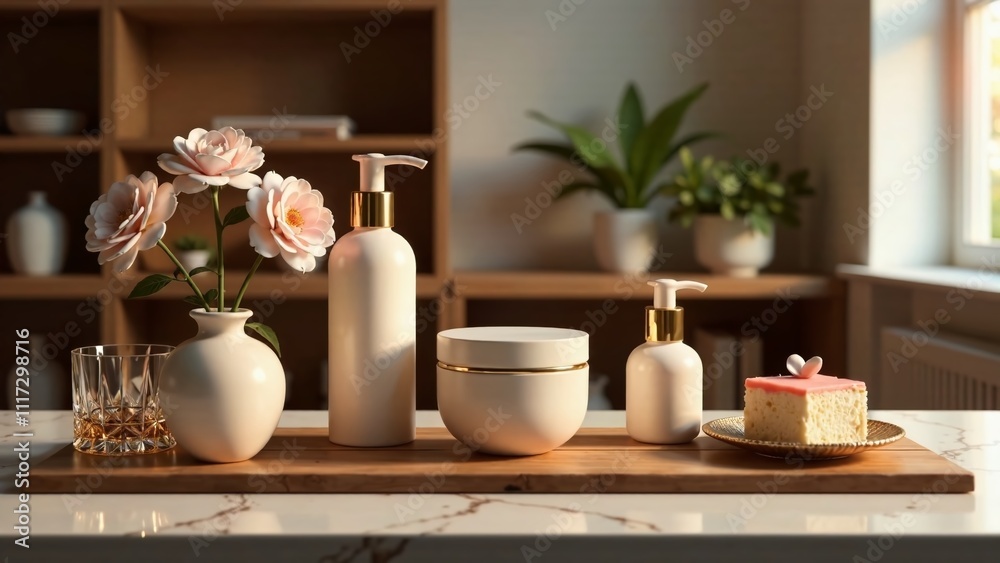 Elegant Tabletop Product Display - AI Photorealistic Elegant Tabletop Product Display - AI Photorealistic