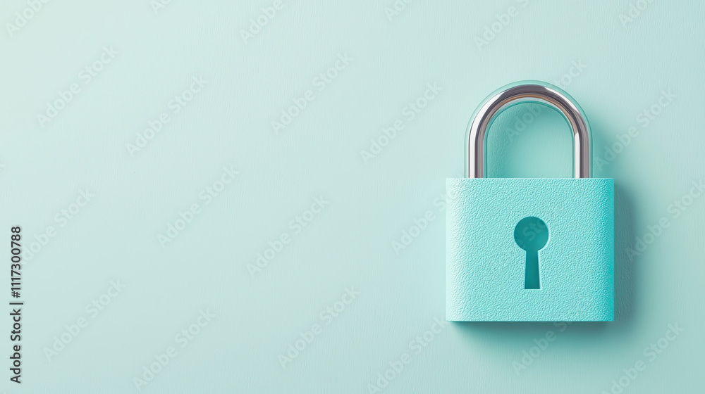 A close-up image of a turquoise padlock on a pastel background, symbolizing security and protection. A close-up image of a turquoise padlock on a pastel background, symbolizing security and protection.