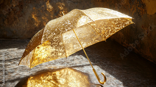 A striking metallic umbrella the shimmering s photo