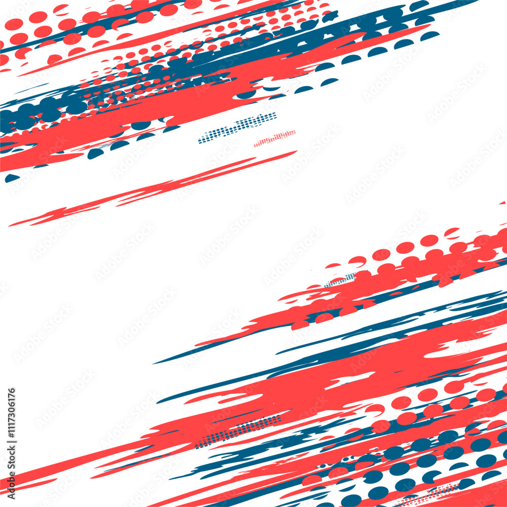 Obraz premium Abstract design with dynamic colored brush strokes.