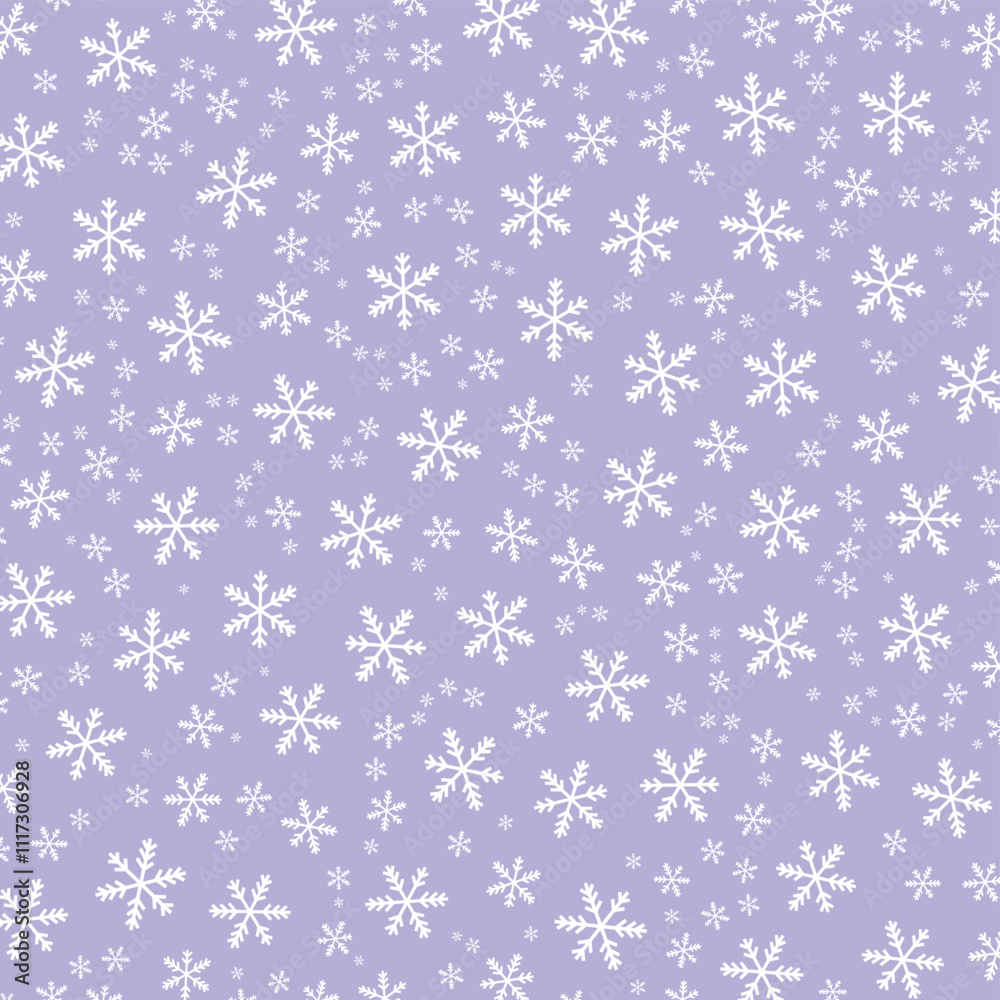 The seamless pattern of snowflakes Vector snowflake background decoration for Christmas The seamless pattern of snowflakes Vector snowflake background decoration for Christmas