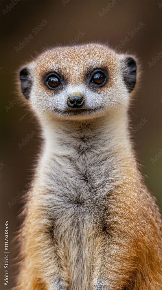 Portrait of a Meerkat with Expressive Eyes and Fluffy Fur for Unique Phone Wallpaper Portrait of a Meerkat with Expressive Eyes and Fluffy Fur for Unique Phone Wallpaper