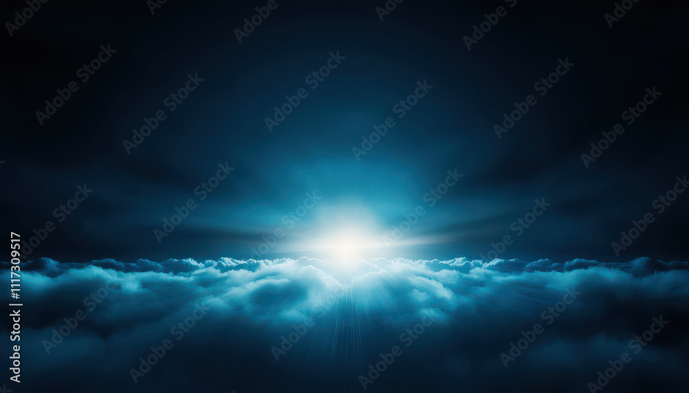 serene view of clouds illuminated by bright light, creating tranquil atmosphere serene view of clouds illuminated by bright light, creating tranquil atmosphere
