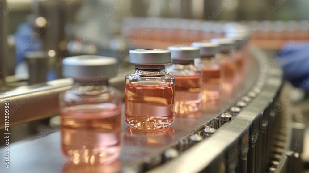 Vaccine Distribution Logistics Vaccine production scaling One main object high quality very detailed Professional image