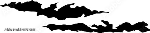 Claw scratches claw marks. Edgy rip wound shapes Vector.