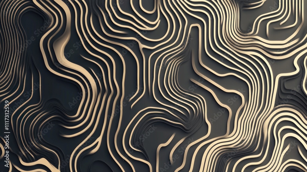 Abstract Gold Lines on Dark Background Design Abstract Gold Lines on Dark Background Design