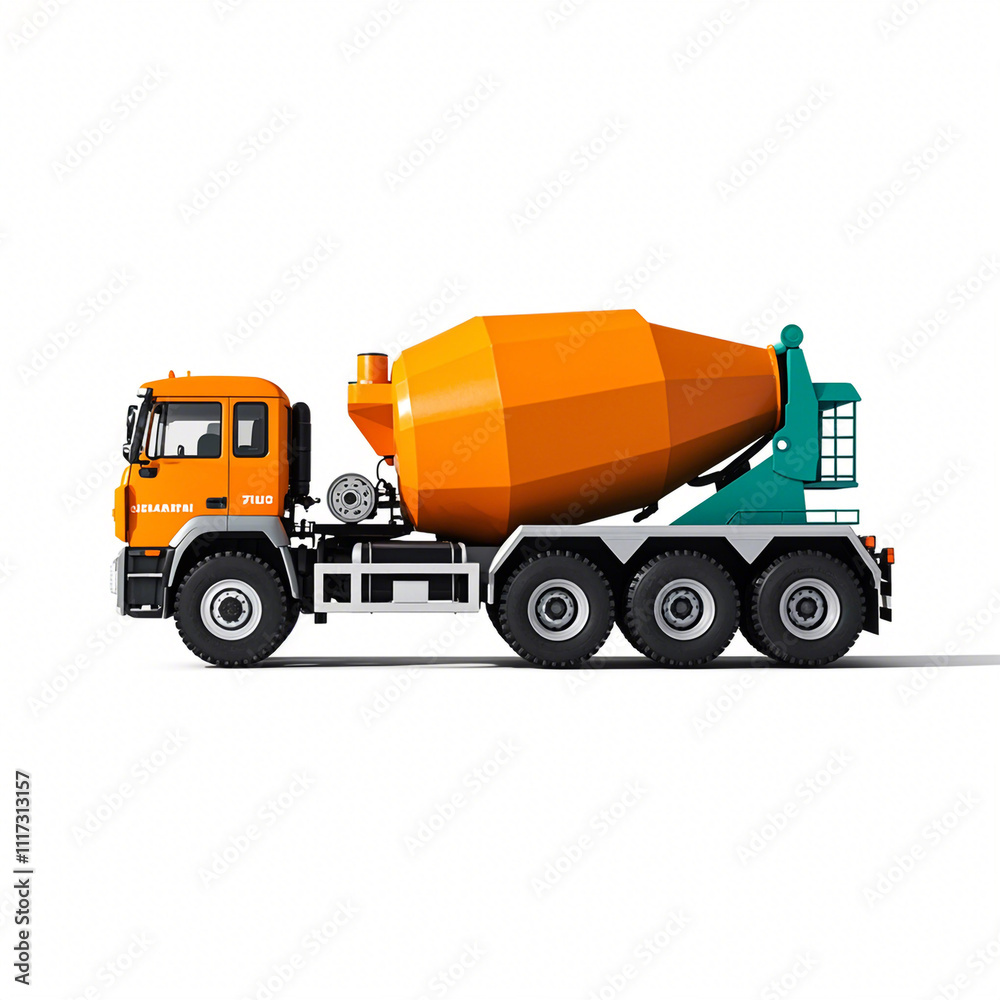 concrete Mixture Truck on white background concrete Mixture Truck on white background