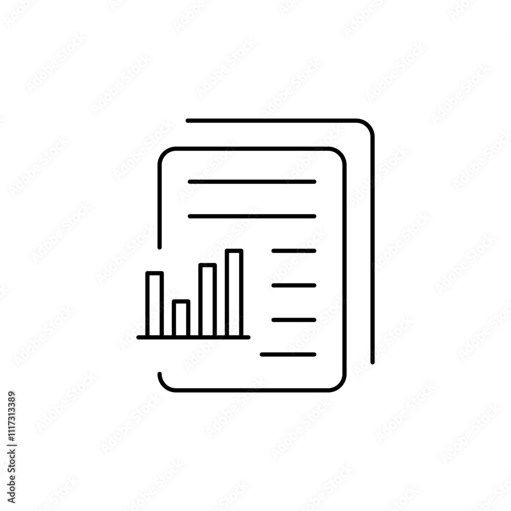 Outline Icon Infographic for Analytics represents data visualization. Outline Icon Infographic for Analytics represents data visualization.