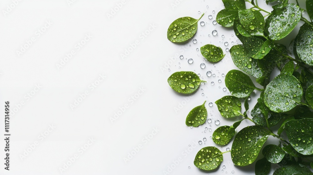 Water droplets transforming into vapor nature's dance close-up photography fresh green leaves macro perspective evaporation concept for wellness and environment awareness Water droplets transforming into vapor nature's dance close-up photography fresh green leaves macro perspective evaporation concept for wellness and environment awareness