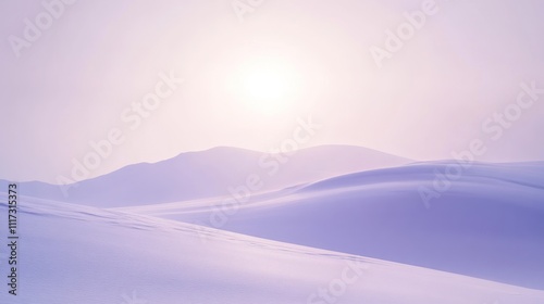 Serene Winter Landscape Under Soft Sunlight