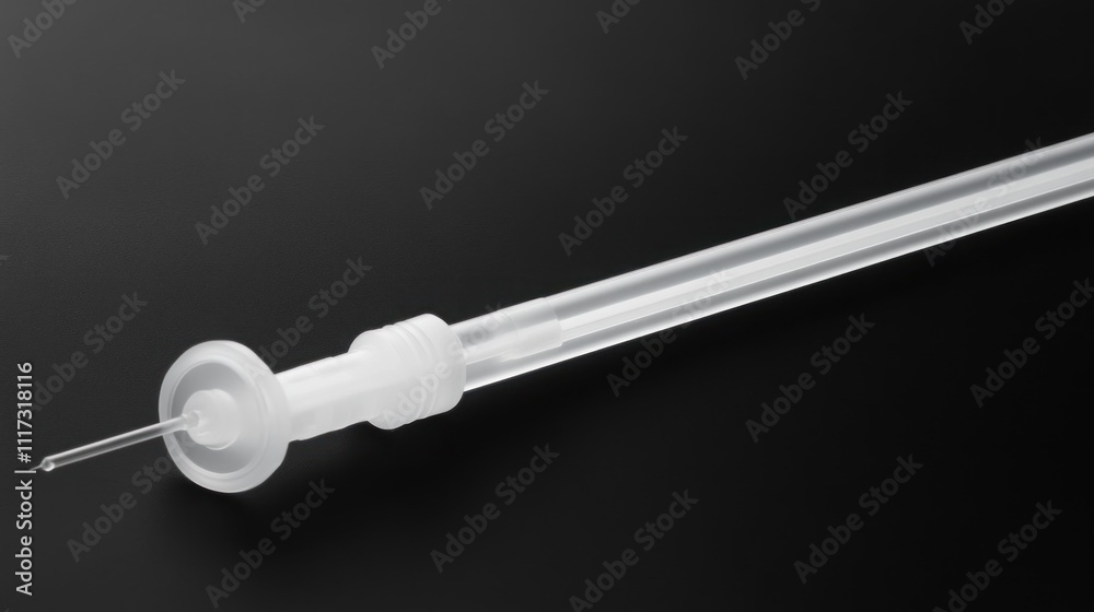 White Plastic Medical Sampling Device Shown White Plastic Medical Sampling Device Shown