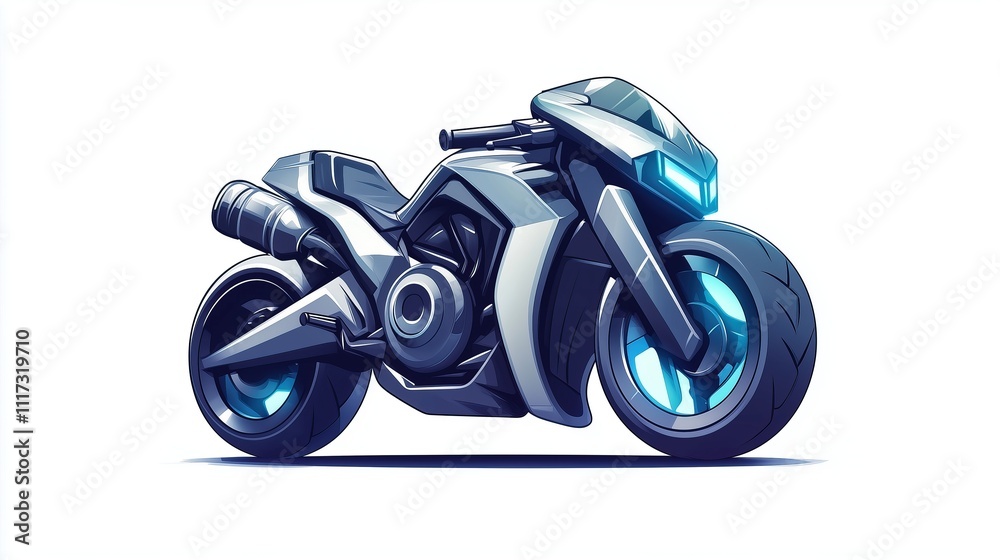 Cool motorcycle 2D Logo on a white background Cool motorcycle 2D Logo on a white background