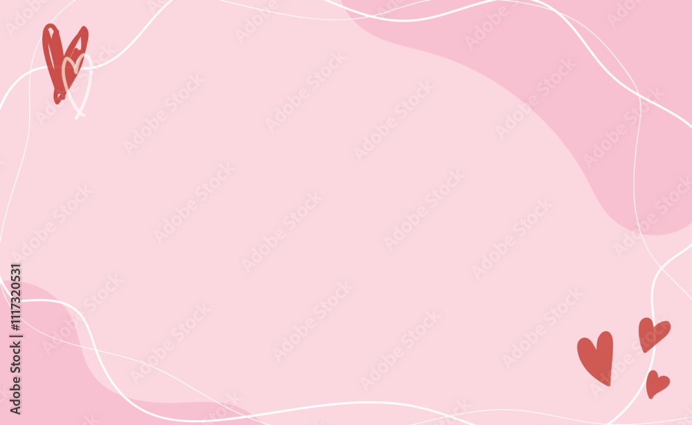 バレンタインのハート柄のかわいい背景イラスト素材 バレンタインのハート柄のかわいい背景イラスト素材