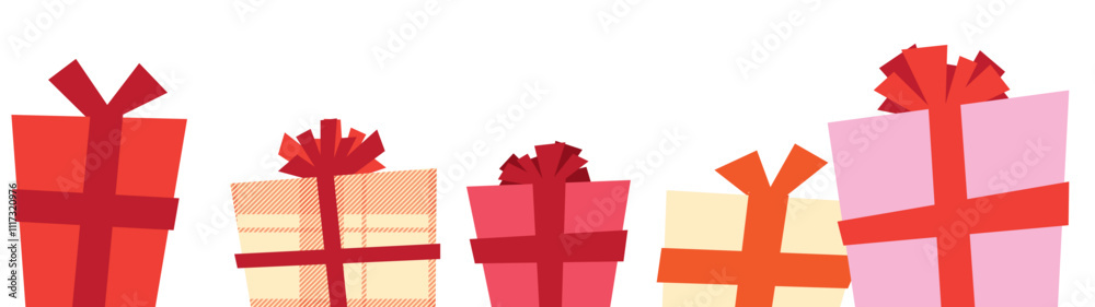 Fototapeta premium プレゼントボックスのかわいい背景イラスト素材