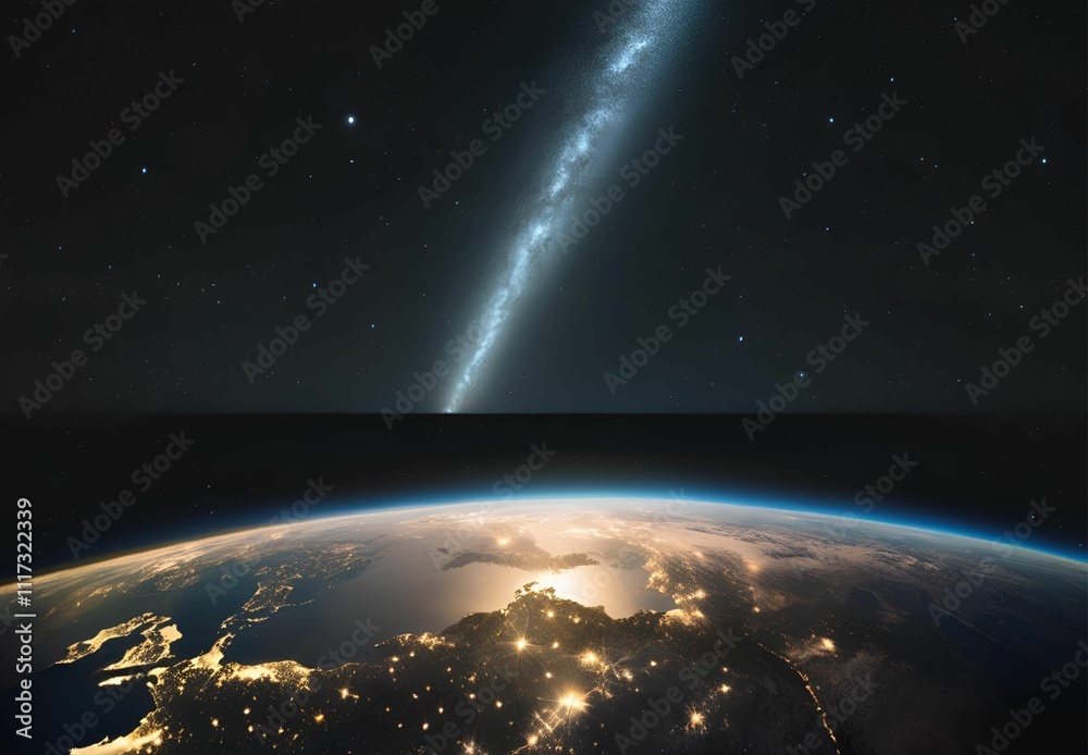 Naklejka premium earth in space