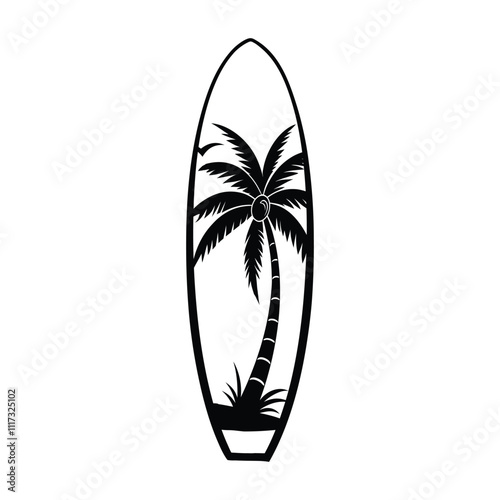 Vector Surfboard Artwork for Summer