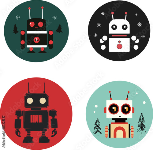 Colorful Robot Illustrations