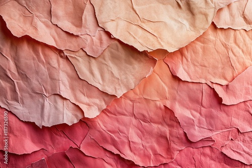 Wallpaper Mural Pink and Red Crumpled Paper Texture Torontodigital.ca