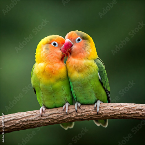 two parrots on a branch