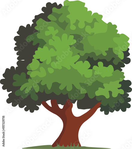 Colorful Tree clipart icon vector art and illustration. photo