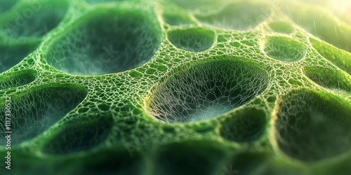 Microscopic Leaf Surface Stomata Water Vapor High Resolution Detail