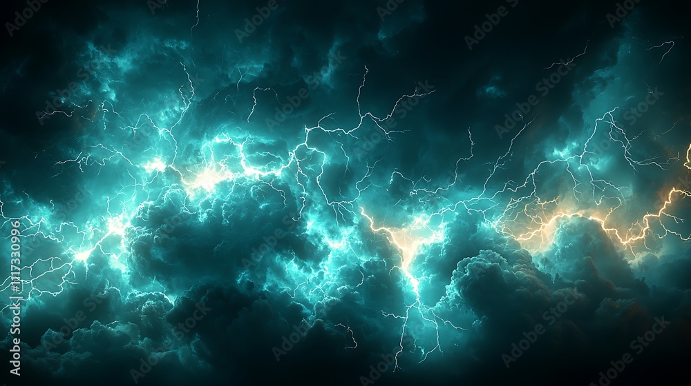 A vibrant, electrifying cloud formation illuminated by bright lightning, showcasing the raw energy and beauty of a stormy atmosphere. A vibrant, electrifying cloud formation illuminated by bright lightning, showcasing the raw energy and beauty of a stormy atmosphere.