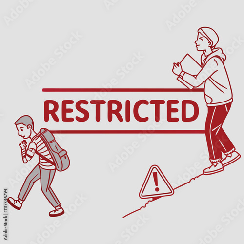 Restricted area for dangerous slop