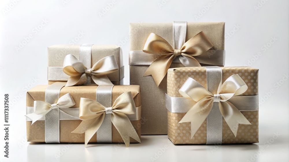 Stunning Minimalist Photography of Elegant Gift Boxes with Bows on a Crisp White Background Perfect for Celebrations and Special Occasions Stunning Minimalist Photography of Elegant Gift Boxes with Bows on a Crisp White Background Perfect for Celebrations and Special Occasions