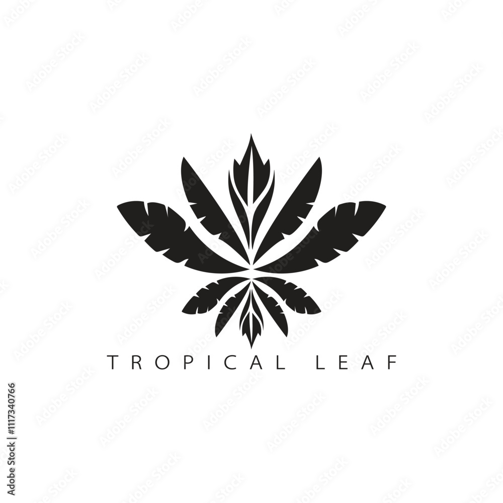 Tropical leave abstrack frame nature vector image.shape and logo vector Tropical leave abstrack frame nature vector image.shape and logo vector