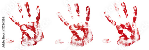 High-Quality PNG of Bloody handprint Isolated on White Background – High Resolution