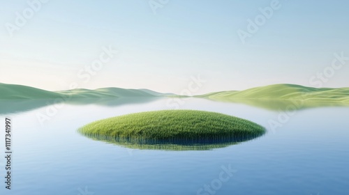 lake and mountains
