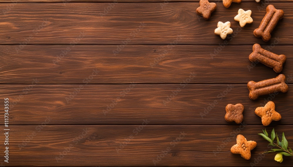 Fototapeta premium Baking homemade dog treats cozy kitchen food photography natural lighting pet-friendly healthy ingredients