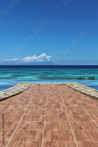 Serene Oceanfront Infinity Pool at Anda Pearl Premiere Resort