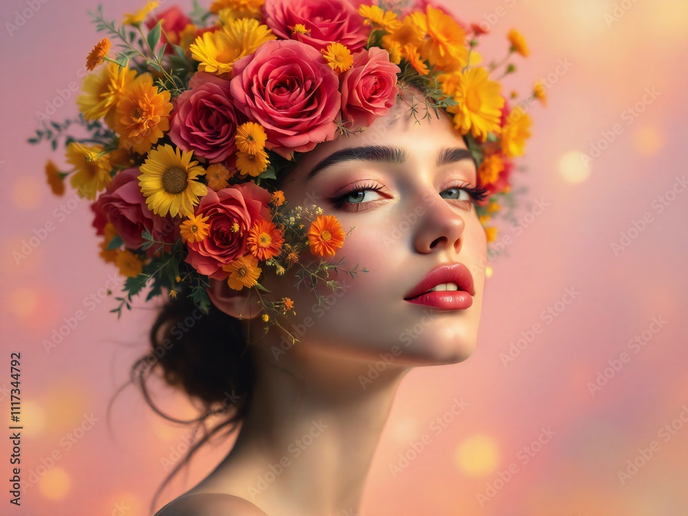 Naklejka premium Blooming Beauty Nature’s Portrait