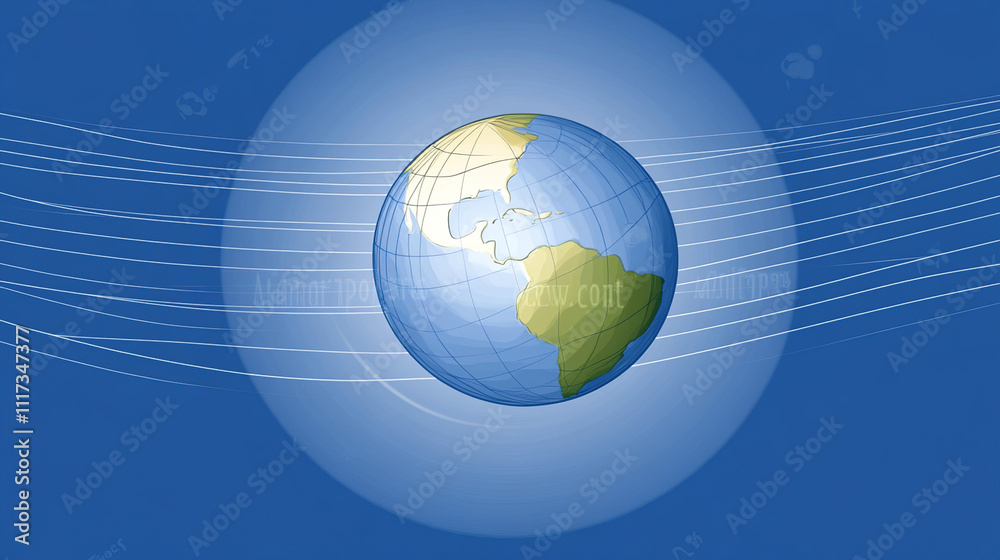 Earth axis diagram illustration showing the tilt of the Earth's rotational axis relative to its orbital plane, explaining the cause of seasonal changes and the distribution of sunlight. Earth axis diagram illustration showing the tilt of the Earth's rotational axis relative to its orbital plane, explaining the cause of seasonal changes and the distribution of sunlight.