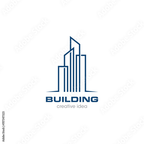 Creative Building Concept Logo Design Template