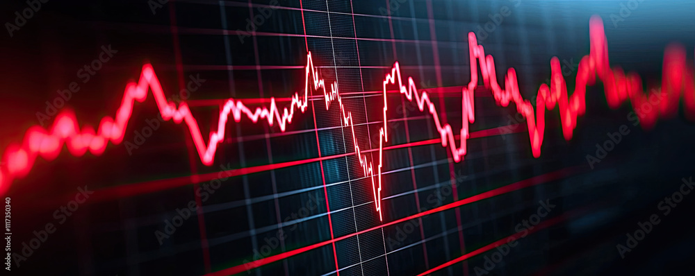 Dynamic red heartbeat monitor showcasing vital signals and health indicators. Dynamic red heartbeat monitor showcasing vital signals and health indicators.