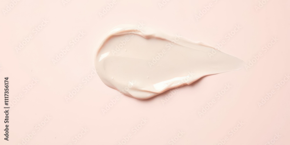 Cosmetic cream texture smudged on soft pastel background, cosmetics Cosmetic cream texture smudged on soft pastel background, cosmetics