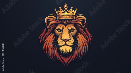 A stylized lion's head with a crown, symbolizing strength and royalty.