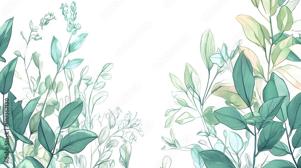 Creative 2D Doodle Floral Illustrations Text Space for Versatile Designs, Greeting Cards, Invitations Creative 2D Doodle Floral Illustrations Text Space for Versatile Designs, Greeting Cards, Invitations