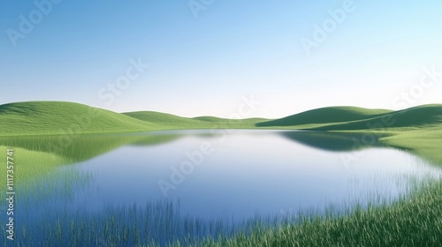 landscape with lake
