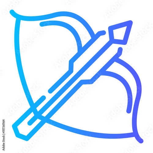 crossbow Line Gradient Icon