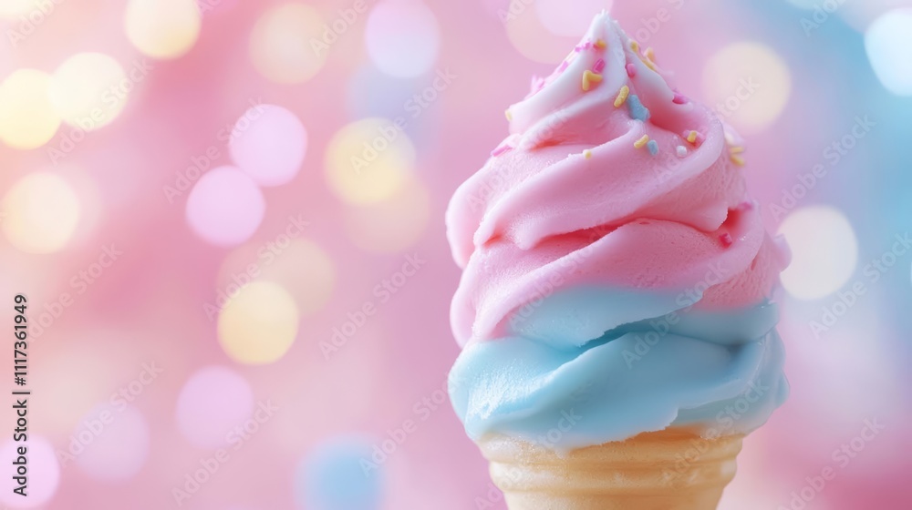 beautiful pink ice cream, pastel background with adorable design beautiful pink ice cream, pastel background with adorable design