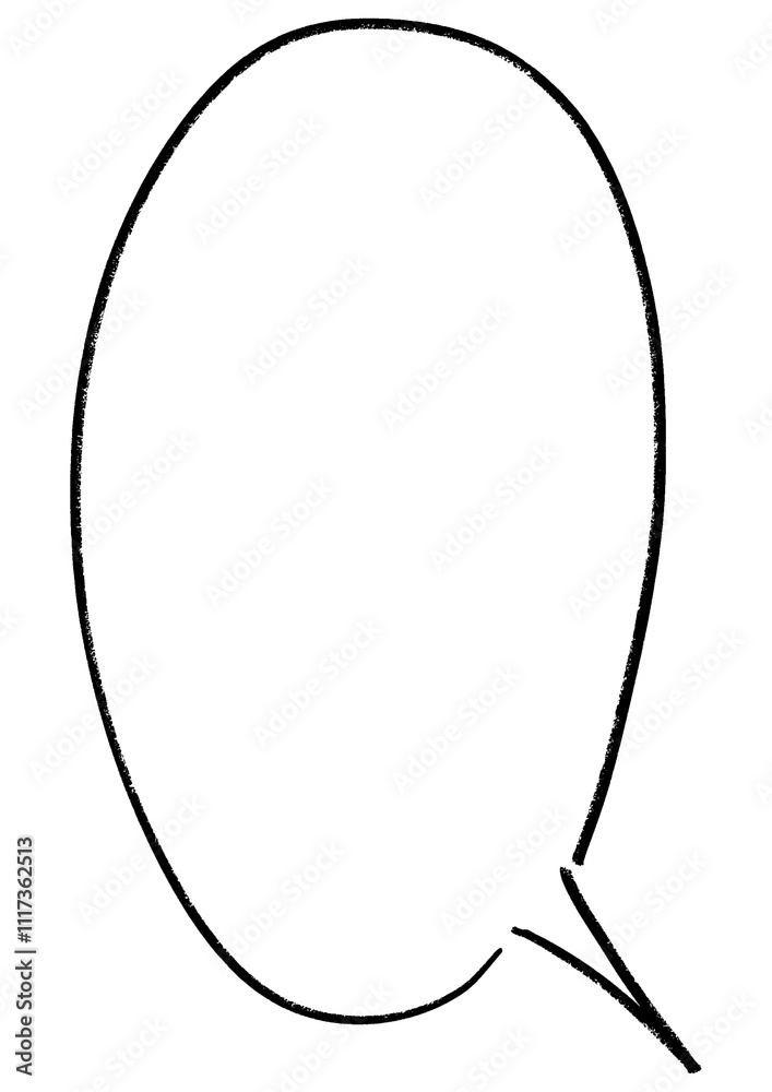 Round-shaped handwritten speech bubble frame, Rough line
Round-shaped handwritten speech bubble frame, Rough line