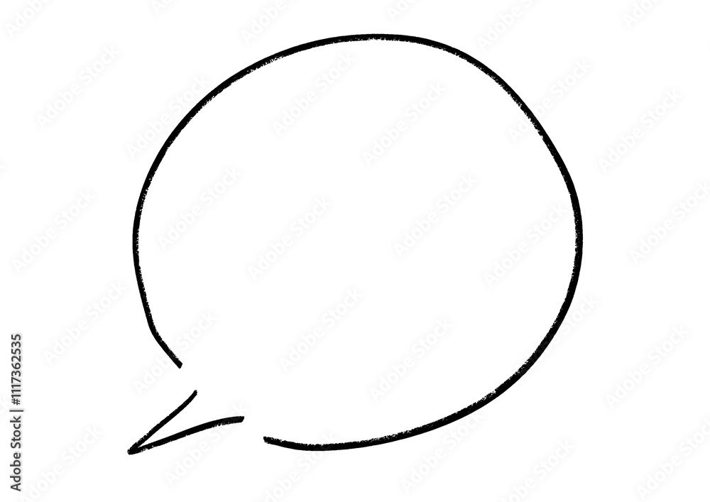 Round-shaped handwritten speech bubble frame, Rough line
Round-shaped handwritten speech bubble frame, Rough line
