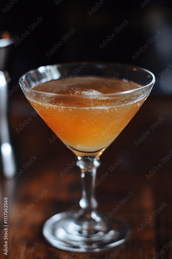 International Whiskey Day Classic whiskey cocktail in elegant glass on wooden bar background International Whiskey Day Classic whiskey cocktail in elegant glass on wooden bar background