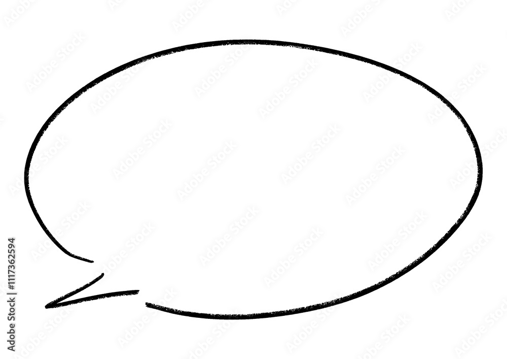 Round-shaped handwritten speech bubble frame, Rough line
Round-shaped handwritten speech bubble frame, Rough line