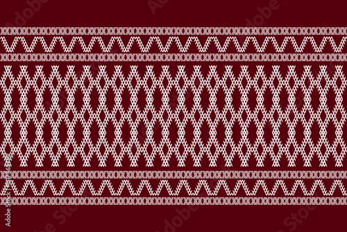 Ikat ethnic abstract geometric embroidery knitting element seamless  background pattern. Native decorative design for fabric, fashion, texture, wallpaper, border, line, lace, decoration, knitted